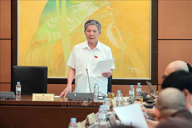 Đại biểu Quốc hội tỉnh Trà Vinh Ngô Trí Cường phát biểu. Ảnh: An Đăng - TTXVN