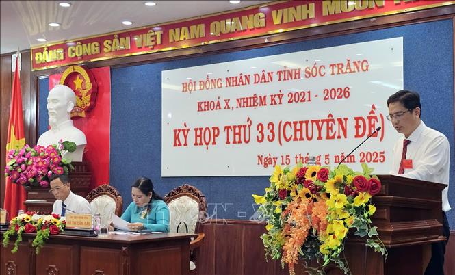Quang cảnh kỳ họp HĐND tỉnh Sóc Trăng. Ảnh: Trung Hiếu-TTXVN