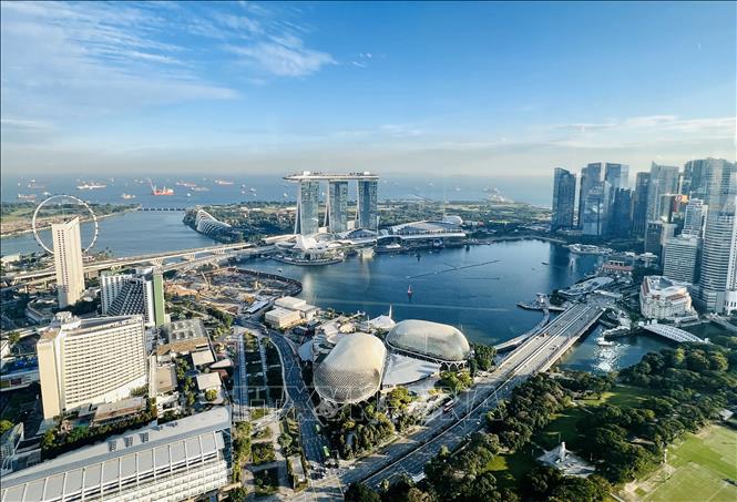 Xuất khẩu của Singapore tăng mạnh trong tháng 4/2025 vượt xa so với dự báo. Ảnh: Tất Đạt - PV TTXVN tại Singapore

