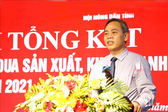 Ông Nguyên Đăng Quang, Phó Bí thư Thường trực Tỉnh ủy, Chủ tịch HĐND tỉnh Quảng Trị, phát biểu tại Hội nghị. Ảnh: Nguyên Linh-TTXVN