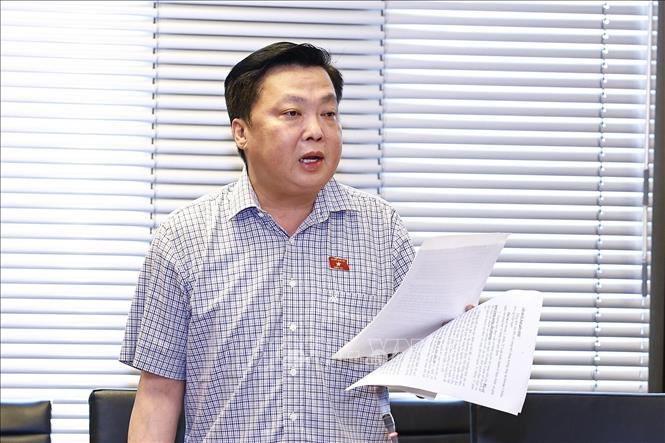 Đại biểu Quốc hội tỉnh Hà Nam Phạm Hùng Thắng phát biểu. Ảnh: Doãn Tấn - TTXVN