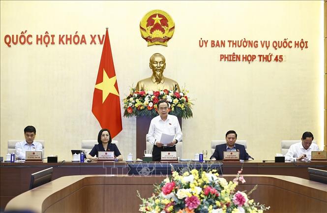 Chủ tịch Quốc hội Trần Thanh Mẫn phát biểu bế mạc Phiên họp. Ảnh: Doãn Tấn - TTXVN