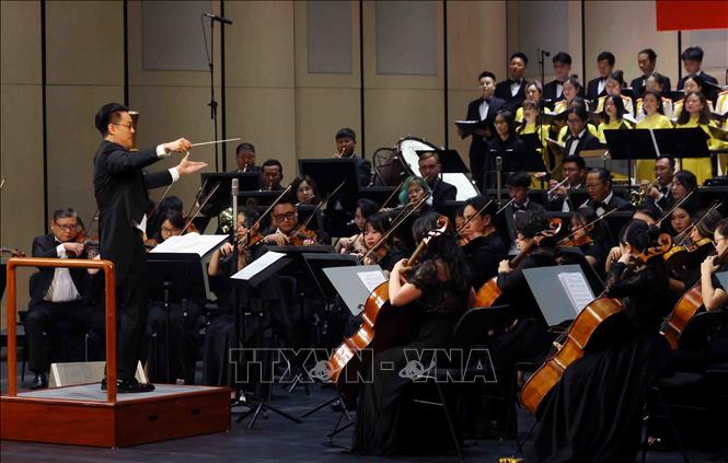 Một tiết mục nghệ thuật tại chương trình. Ảnh: Phạm Kiên - TTXVN