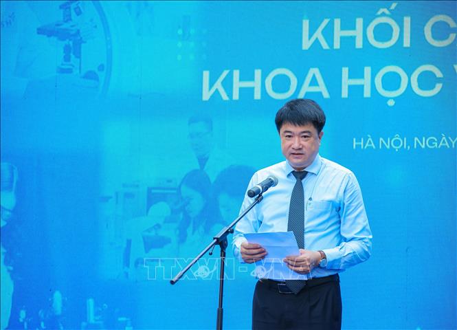 GS.TS Chu Hoàng Hà, Phó Chủ tịch Viện Hàn lâm Khoa học và Công nghệ Việt Nam phát biểu. Ảnh: Hoàng Hiếu - TTXVN
