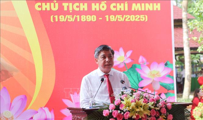 Bí thư Tỉnh ủy, Chủ tịch HĐND tỉnh Hậu Giang Đồng Văn Thanh phát biểu. Ảnh: Hồng Thái - TTXVN