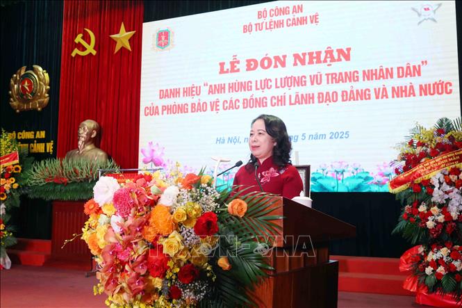 Phó Chủ tịch nước Võ Thị Ánh Xuân phát biểu. Ảnh: Phạm Kiên - TTXVN