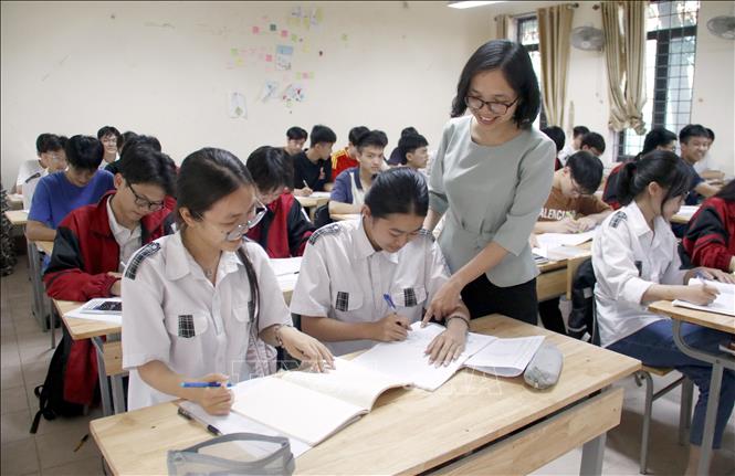 Thầy và trò trường THPT Chuyên Bắc Giang luôn là “điểm sáng” về giáo dục mũi nhọn của ngành giáo dục Bắc Giang. Ảnh: Đồng Thúy-TTXVN