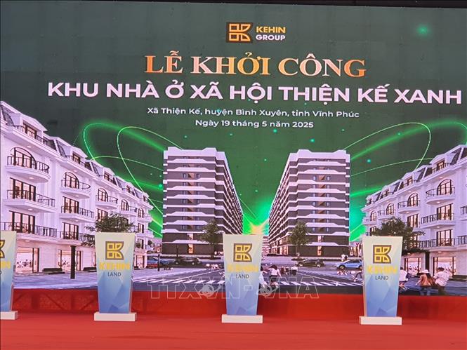 Hình ảnh mô tả Dự án Khu nhà ở xã hội Thiện Kế Xanh tại thôn Rừng Cuông, xã Thiện Kế, huyện Bình Xuyên. Ảnh: Nguyễn Trọng Lịch- TTXVN
