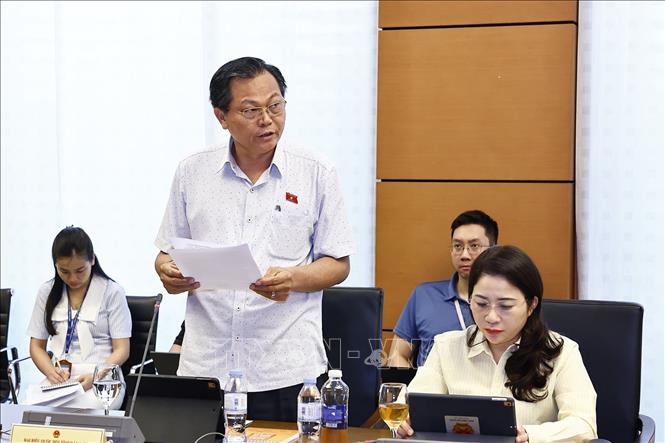 Đại biểu Quốc hội tỉnh Đắk Lắk Lưu Văn Đức phát biểu. Ảnh: Doãn Tấn - TTXVN