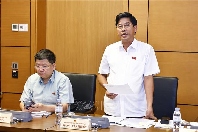 Đại biểu Quốc hội tỉnh Quảng Nam Dương Văn Phước phát biểu. Ảnh: Doãn Tấn - TTXVN