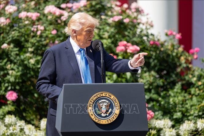 Tổng thống Mỹ Donald Trump phát biểu tại lễ ký ban hành Đạo luật 