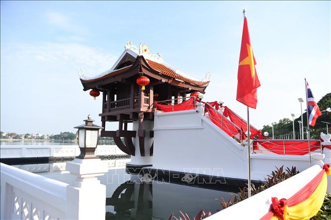 Chùa Một Cột tại tỉnh Khon Kaen, Thái Lan sau khi được cải tạo. Ảnh: Huy Tiến – P/v TTXVN tại Thái Lan