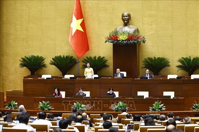 Phó Chủ tịch Quốc hội Nguyễn Thị Thanh phát biểu. Ảnh: Doãn Tấn - TTXVN