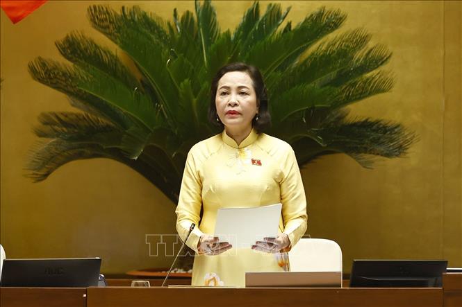 Phó Chủ tịch Quốc hội Nguyễn Thị Thanh phát biểu. Ảnh: Doãn Tấn - TTXVN