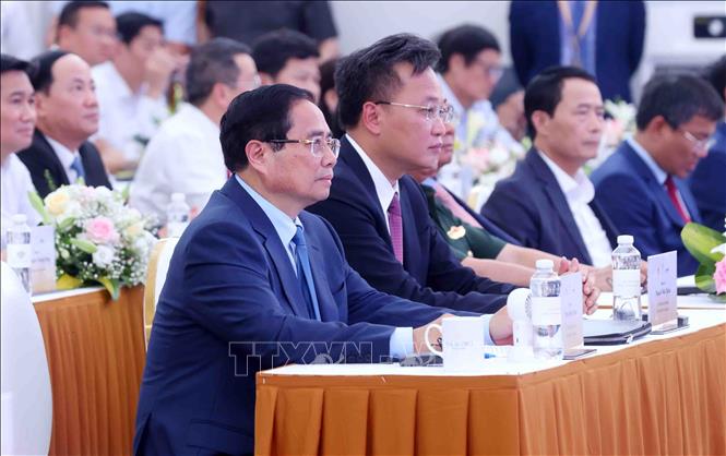 Thủ tướng Phạm Minh Chính và các đại biểu tham dự buổi Lễ. Ảnh: Phạm Kiên - TTXVN