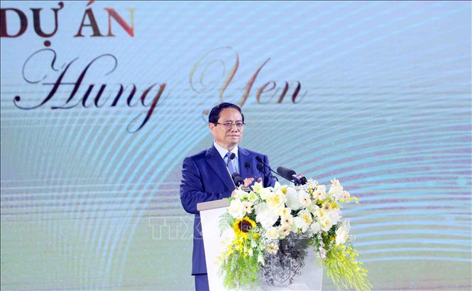 Thủ tướng Phạm Minh Chính phát biểu. Ảnh: Phạm Kiên - TTXVN
