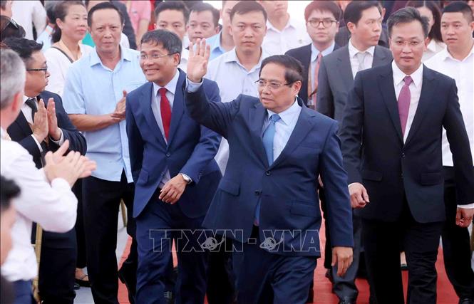 Thủ tướng Phạm Minh Chính đến dự buổi Lễ. Ảnh: Phạm Kiên - TTXVN
