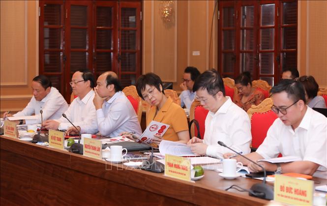 Các đại biểu tham dự buổi làm việc. Ảnh: Thành Phương - TTXVN
