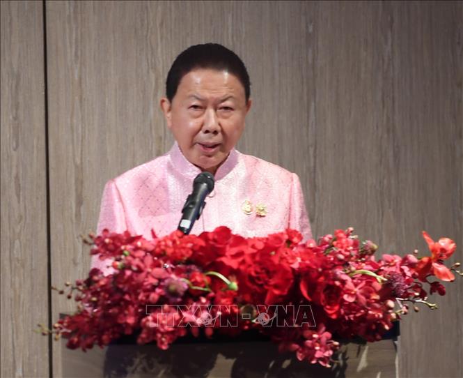Ông Sanan Angubolkul, Chủ tịch Hội Hữu nghị Thái Lan – Việt Nam khẳng định năm 2025 có ý nghĩa quan trọng trong quan hệ giữa hai nước. Ảnh: Huy Tiến - P/v TTXVN tại Thái Lan