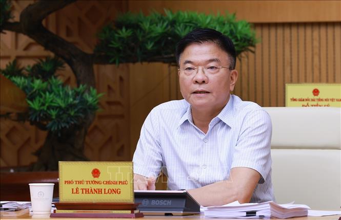 Phó Thủ tướng Lê Thành Long phát biểu. Ảnh: Dương Giang-TTXVN 

