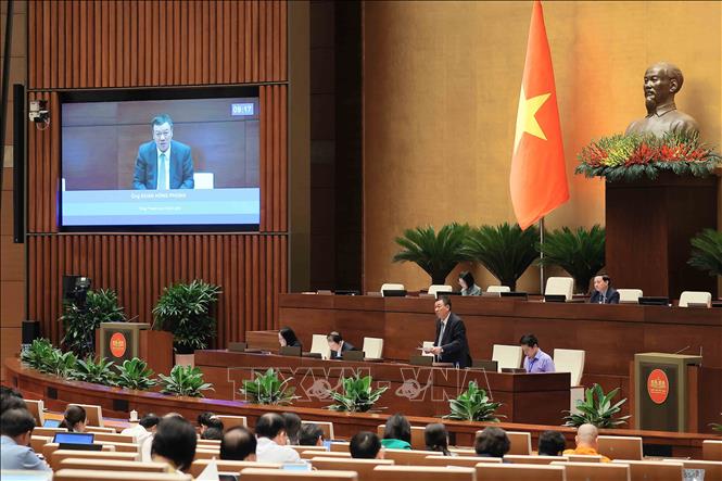Tổng Thanh tra Chính phủ Đoàn Hồng Phong phát biểu giải trình, làm rõ một số vấn đề đại biểu Quốc hội nêu. Ảnh: An Đăng - TTXVN