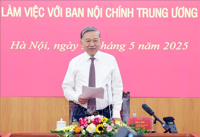 Tổng Bí Thư Tô Lâm phát biểu. Ảnh: Thống Nhất - 