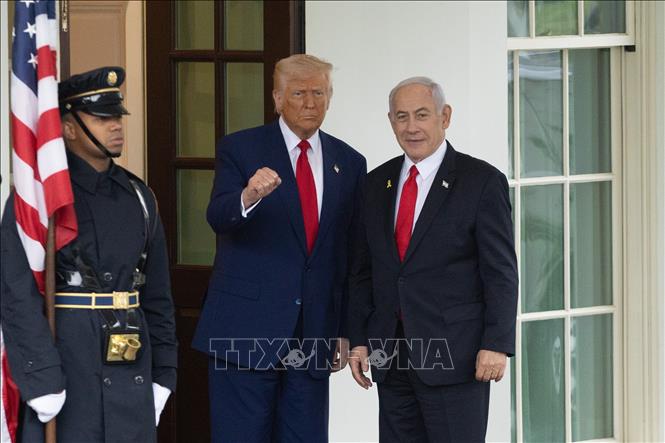 (Tư liệu) Tổng thống Mỹ Donald Trump và Thủ tướng Israel Benjamin Netanyahu tại cuộc gặp ở Nhà Trắng, Washington, D.C., ngày 7/4/2025. Ảnh: THX/TTXVN
