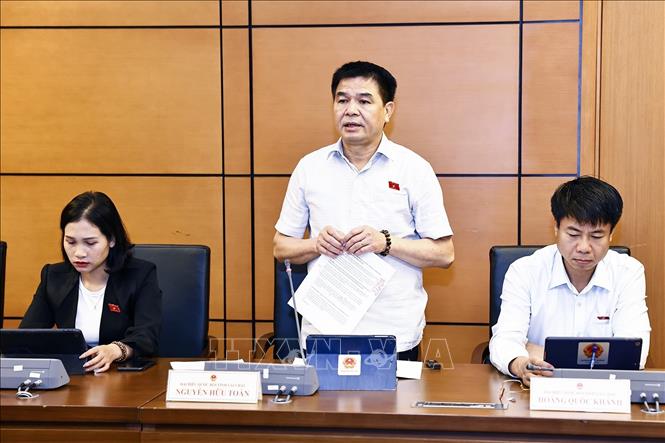 Đại biểu Quốc hội tỉnh Lai Châu Nguyễn Hữu Toàn phát biểu. Ảnh: Doãn Tấn - TTXVN