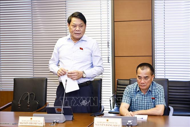 Đại biểu Quốc hội tỉnh Phú Thọ Nguyễn Thành Nam phát biểu. Ảnh: Doãn Tấn - TTXVN