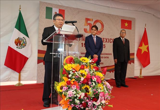 Đại sứ Nguyễn Văn Hải phát biểu tại sự kiện. Ảnh: Phi Hùng - PV TTXVN tại Mexico