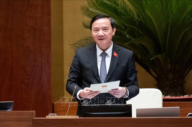 Phó Chủ tịch Quốc hội Nguyễn Khắc Định phát biểu. Ảnh: Phương Hoa - TTXVN