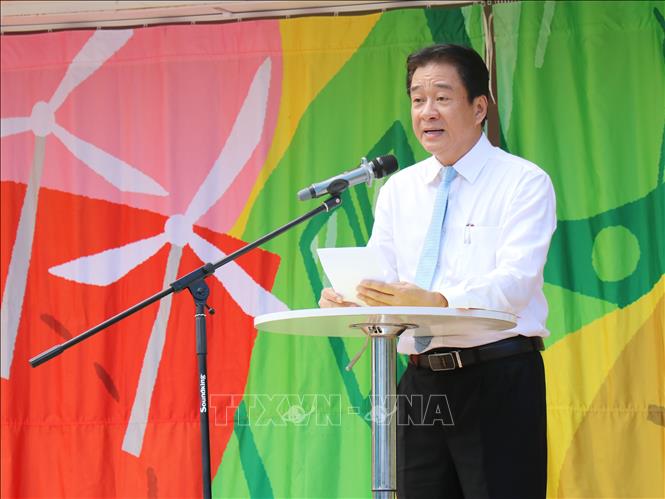 Ông Nguyễn Long Biên, Phó Chủ tịch UBND tỉnh Ninh Thuận phát biểu tại chương trình. Ảnh: Nguyễn Thành – TTXVN