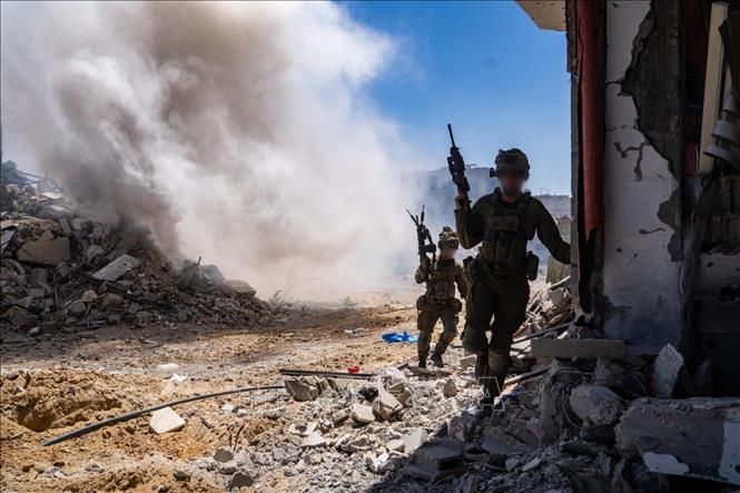 Binh sĩ Israel được triển khai tại Dải Gaza. Ảnh: THX/TTXVN