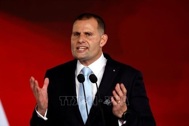 Thủ tướng Malta Robert Abela phát biểu với báo giới tại Floriana. Ảnh: REUTERS/TTXVN