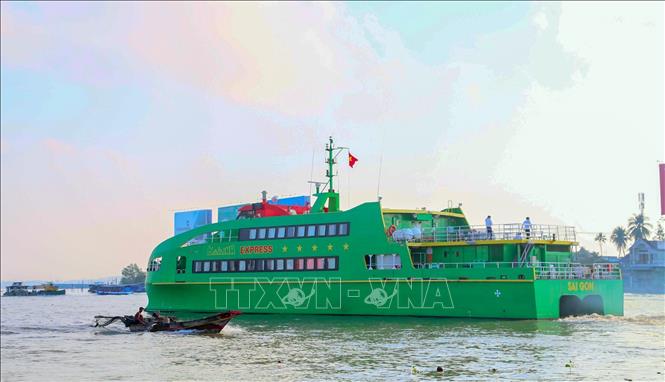 Tàu Mai Linh Express hoạt động tuyến Cần Thơ - Côn Đảo. Ảnh: TTXVN phát