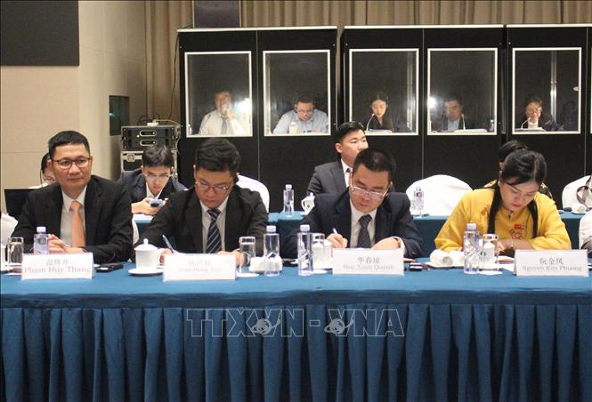 Đoàn đại biểu Việt Nam tham dự một Diễn đàn trong khuôn khổ Hội nghị đối thoại. Ảnh: Hải Yến- TTXVN 