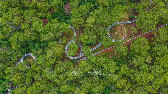 Đường trượt Alpine Coaster 3 dài khoảng 2400m. Ảnh: Hoàng Hiếu - TTXVN
