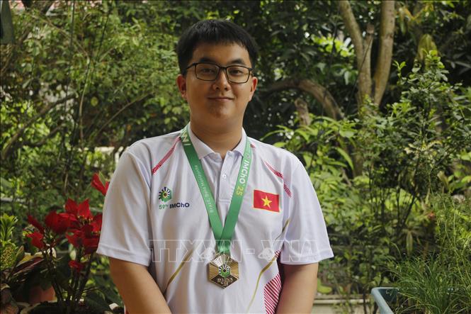Chân dung Nguyễn Ngô Đức - Chàng trai “Vàng” Olympic Hoá học quốc tế Mendeleev (IMChO) năm 2025. Ảnh: Bích Huệ - TTXVN