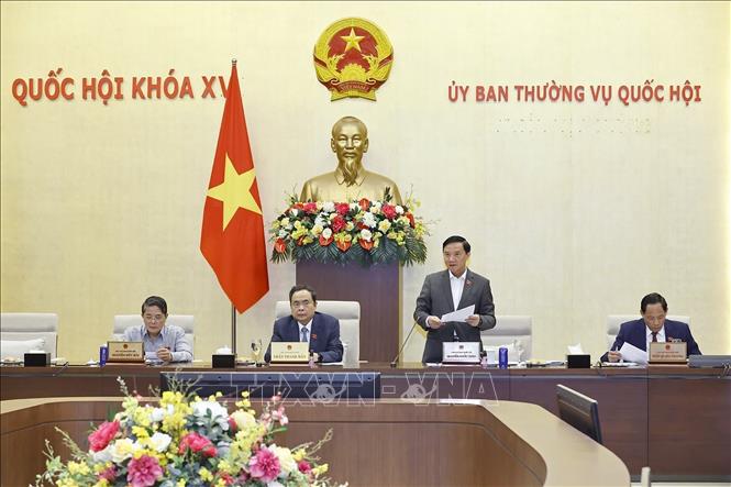 Phó Chủ tịch Quốc hội Nguyễn Khắc Định phát biểu. Ảnh: Doãn Tấn - TTXVN