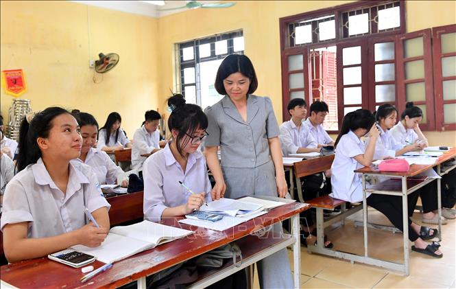Trường THPT Xuân Huy (Yên Sơn, Tuyên Quang) tổ chức ôn thi cho học sinh lớp 12. Ảnh: Quang Cường – TTXVN