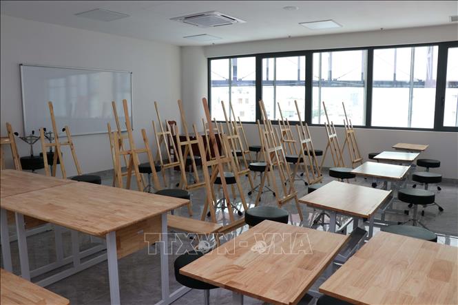 Phòng dạy vẽ tại Cung Văn hóa thiếu nhi Khánh Hòa. Ảnh: Đặng Tuấn – TTXVN 