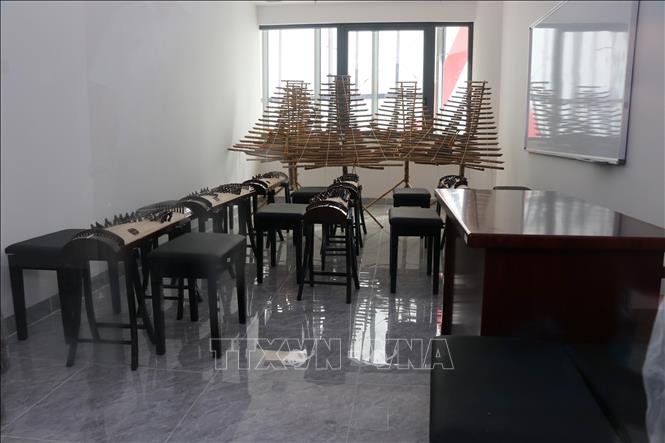 Phòng dạy nhạc cụ truyền thống. Ảnh: Đặng Tuấn – TTXVN 