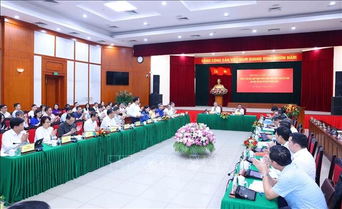 Quang cảnh buổi làm việc của Tổng Bí thư Tô Lâm với Ban Tổ chức Trung ương. Ảnh: Phương Hoa – TTXVN
