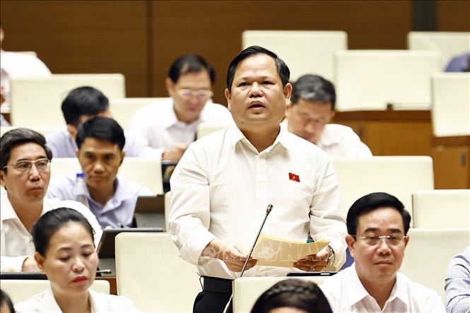 Đại biểu Quốc hội Cà Mau Nguyễn Duy Thanh phát biểu. Ảnh: Doãn Tấn - TTXVN