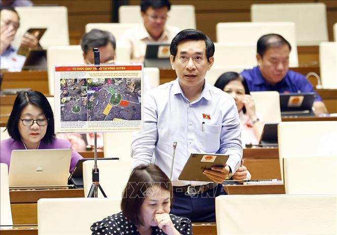 Đại biểu Quốc hội Bình Định Nguyễn Văn Cảnh phát biểu. Ảnh: Doãn Tấn - TTXVN
