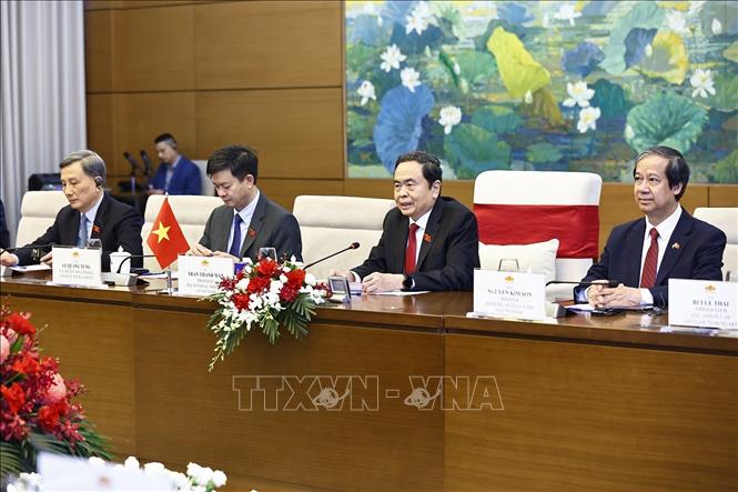 Chủ tịch Quốc hội Trần Thanh Mẫn phát biểu. Ảnh: Doãn Tấn - TTXVN