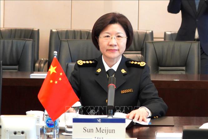 Đồng chí Tôn Mai Quân, Tổng cục trưởng Tổng cục Hải quan Trung Quốc. Ảnh: Quang Hưng - PV TTXVN tại Bắc Kinh.