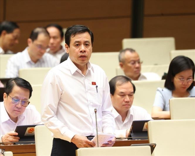 Đại biểu Quốc hội Thành phố Hồ Chí Minh Trần Anh Tuấn phát biểu. Ảnh: Văn Điệp - TTXVN