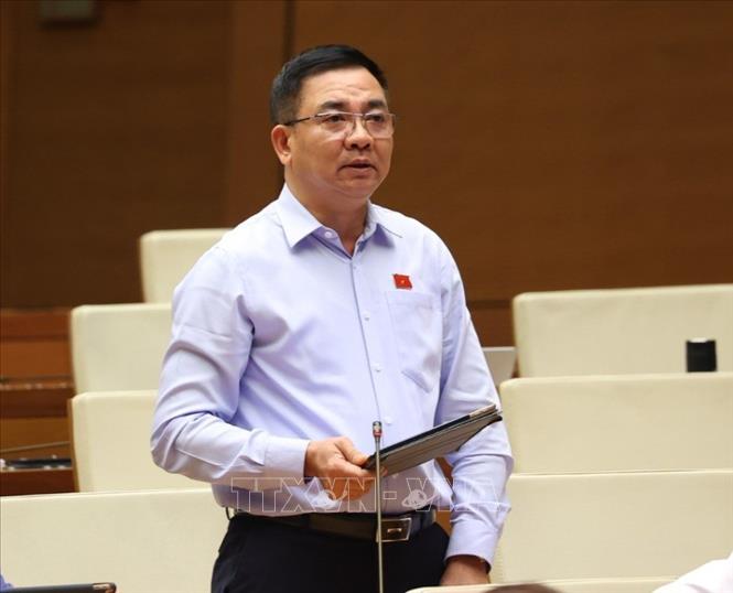 Đại biểu Quốc hội Thành phố Hồ Chí Minh Nguyễn Minh Đức phát biểu. Ảnh: Văn Điệp - TTXVN