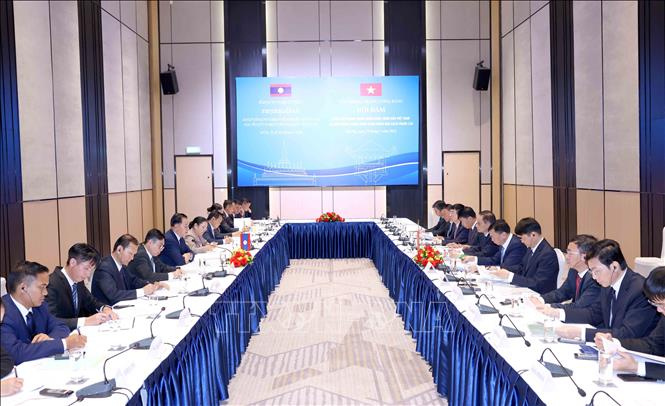Hội đàm giữa 2 VPTW Đảng Cộng sản Việt Nam và Đảng Nhân dân Cách mạng Lào. Ảnh: Phương Hoa - TTXVN
